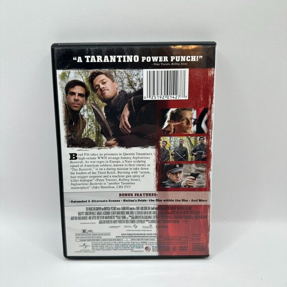 Inglourious Basterds DVD Brad Pitt R Rated Quentin Tarantino Universal Widescree - Picture 3 of 5